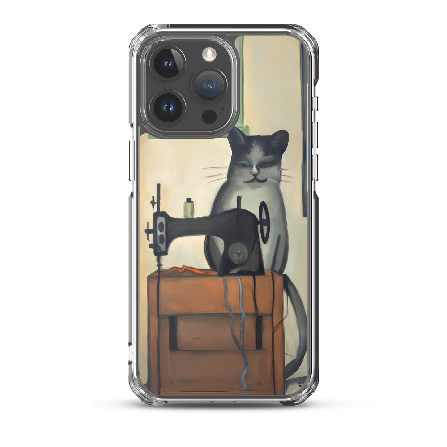 iPhone® "Sewing Cats" Clear Phone Case Design – The Perfect Gift for People who Love to Sew