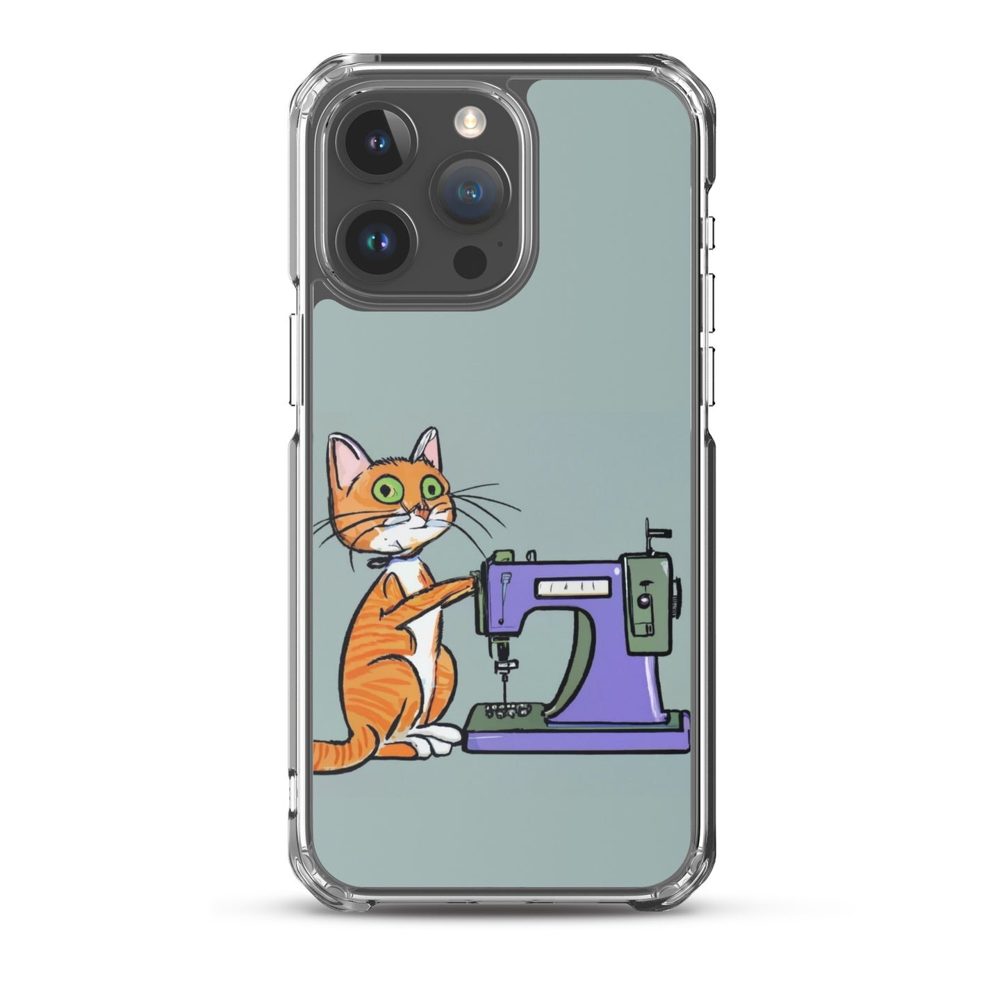 iPhone® "Sewing Cats" Clear Phone Case Design – The Perfect Gift for People who Love to Sew