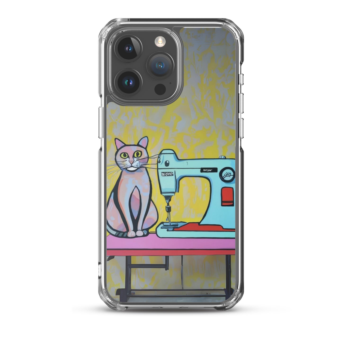 iPhone® "Sewing Cats" Clear Phone Case Design – The Perfect Gift for People who Love to Sew