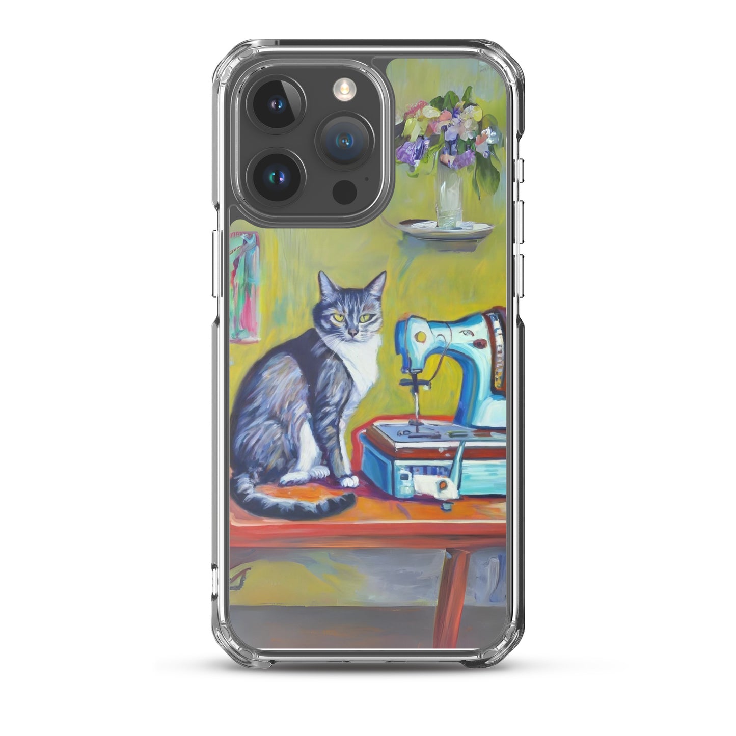 iPhone® "Sewing Cats" Clear Phone Case Design – The Perfect Gift for People who Love to Sew