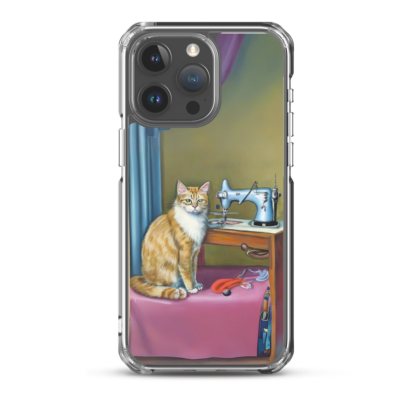 iPhone® "Sewing Cats" Clear Phone Case Design – The Perfect Gift for People who Love to Sew