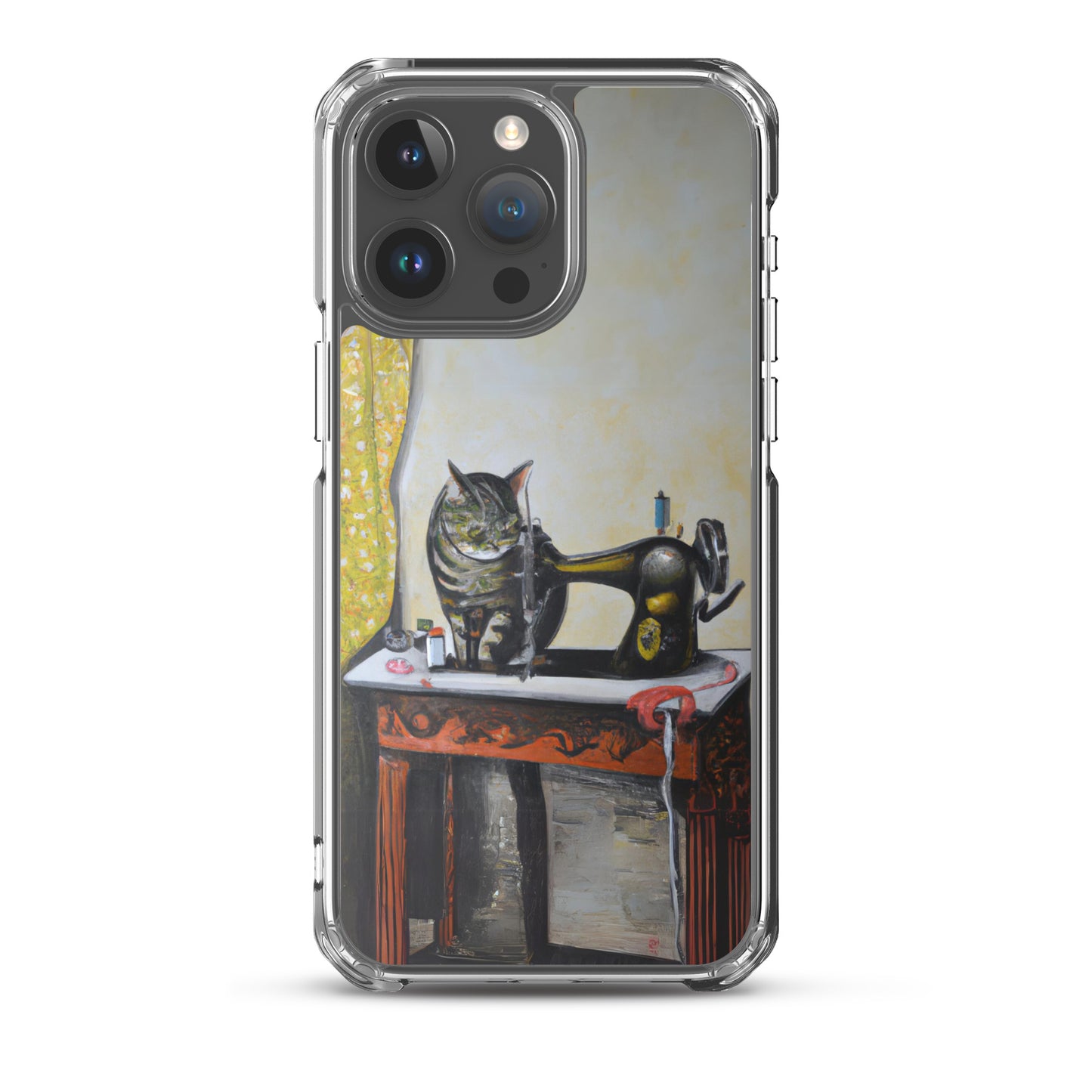 iPhone® Sewing Cats Clear Phone Case 1