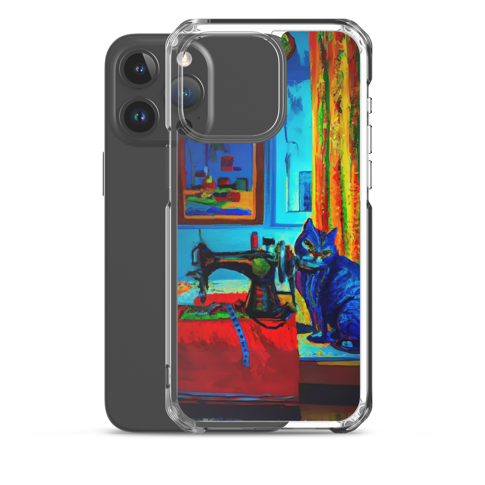 iPhone® "Sewing Cats" Clear Phone Case Design – The Perfect Gift for People who Love to Sew