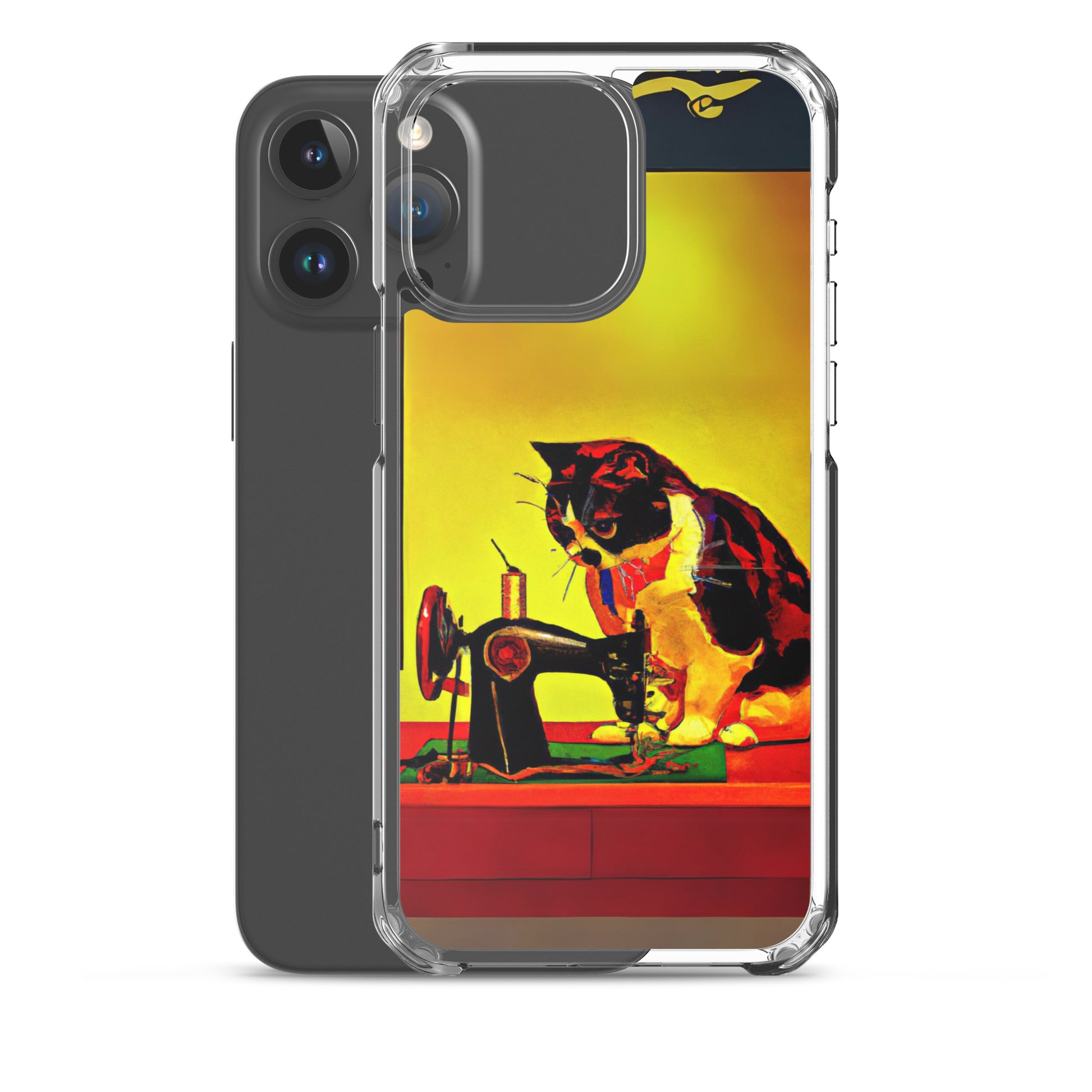 iPhone® "Sewing Cats" Clear Phone Case Design – The Perfect Gift for People who Love to Sew