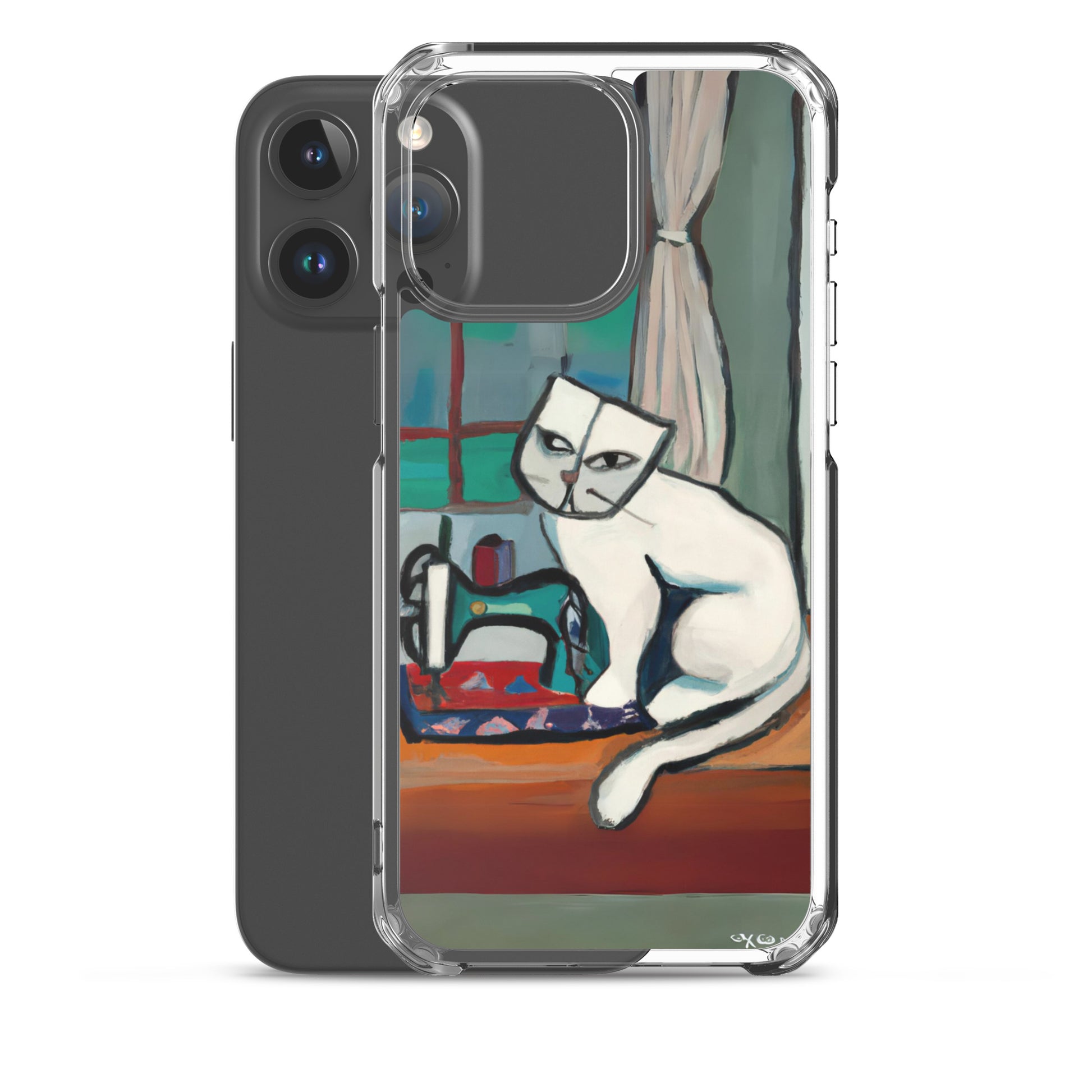 iPhone® "Sewing Cats" Clear Phone Case Design – The Perfect Gift for People who Love to Sew