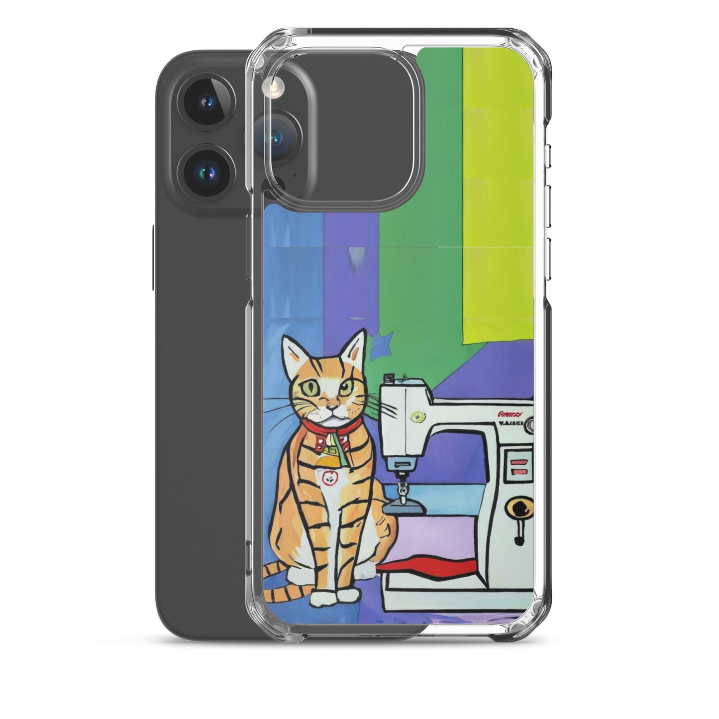 iPhone® "Sewing Cats" Clear Phone Case Design – The Perfect Gift for People who Love to Sew