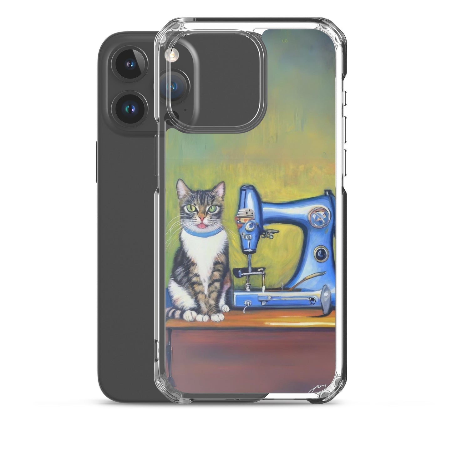 iPhone® "Sewing Cats" Clear Phone Case Design – The Perfect Gift for People who Love to Sew