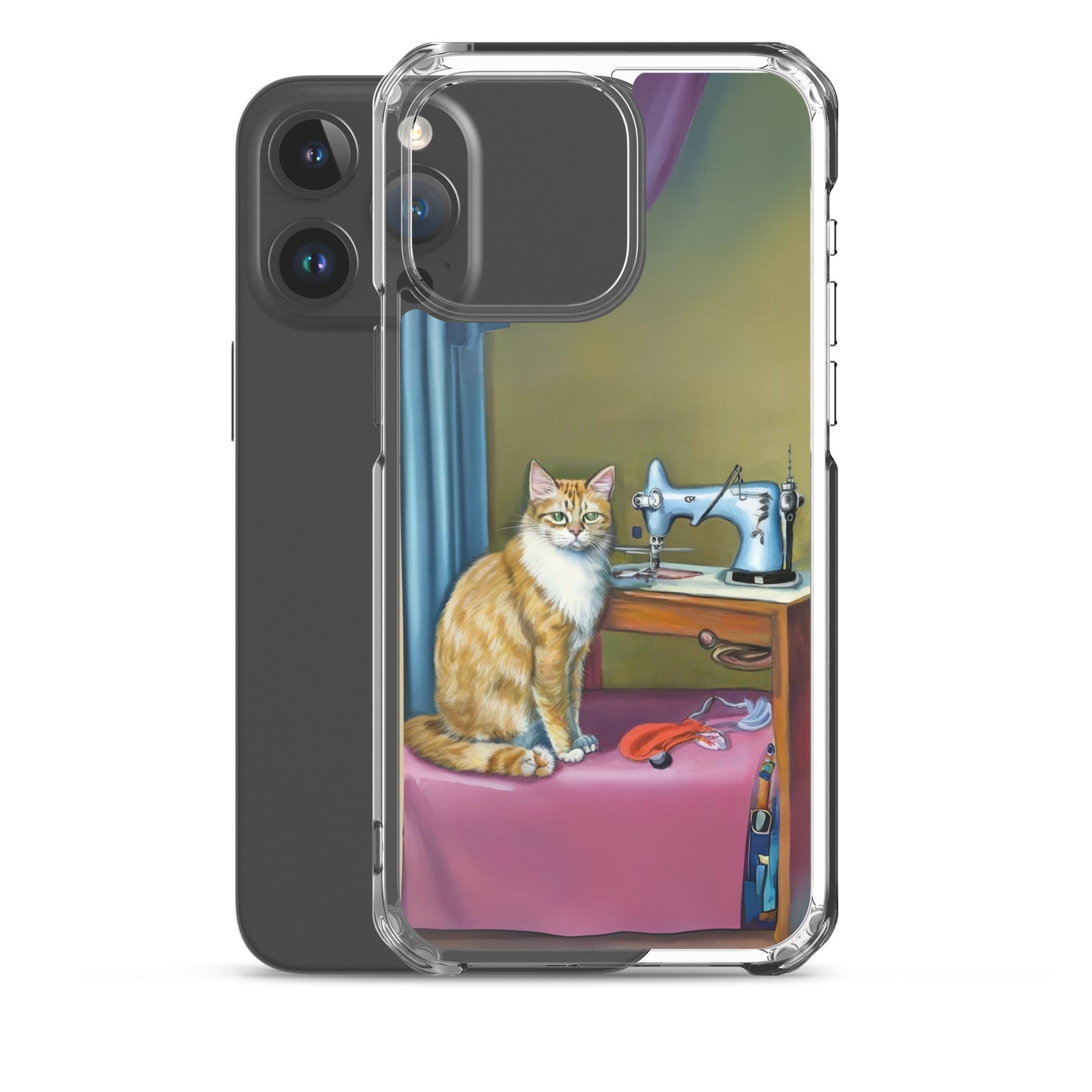 iPhone® "Sewing Cats" Clear Phone Case Design – The Perfect Gift for People who Love to Sew