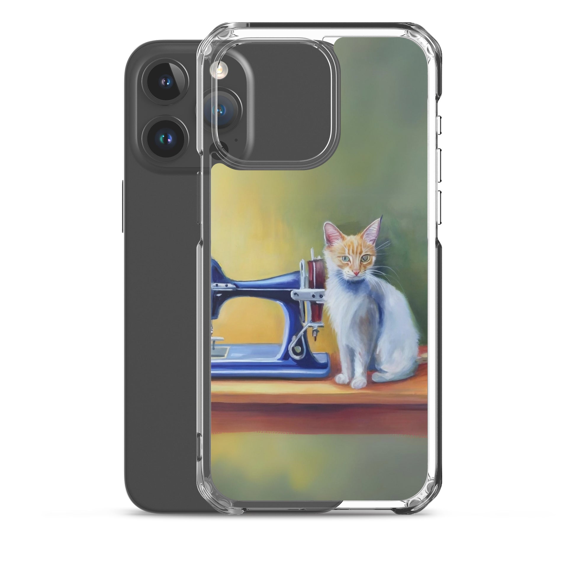 iPhone® "Sewing Cats" Clear Phone Case Design – The Perfect Gift for People who Love to Sew