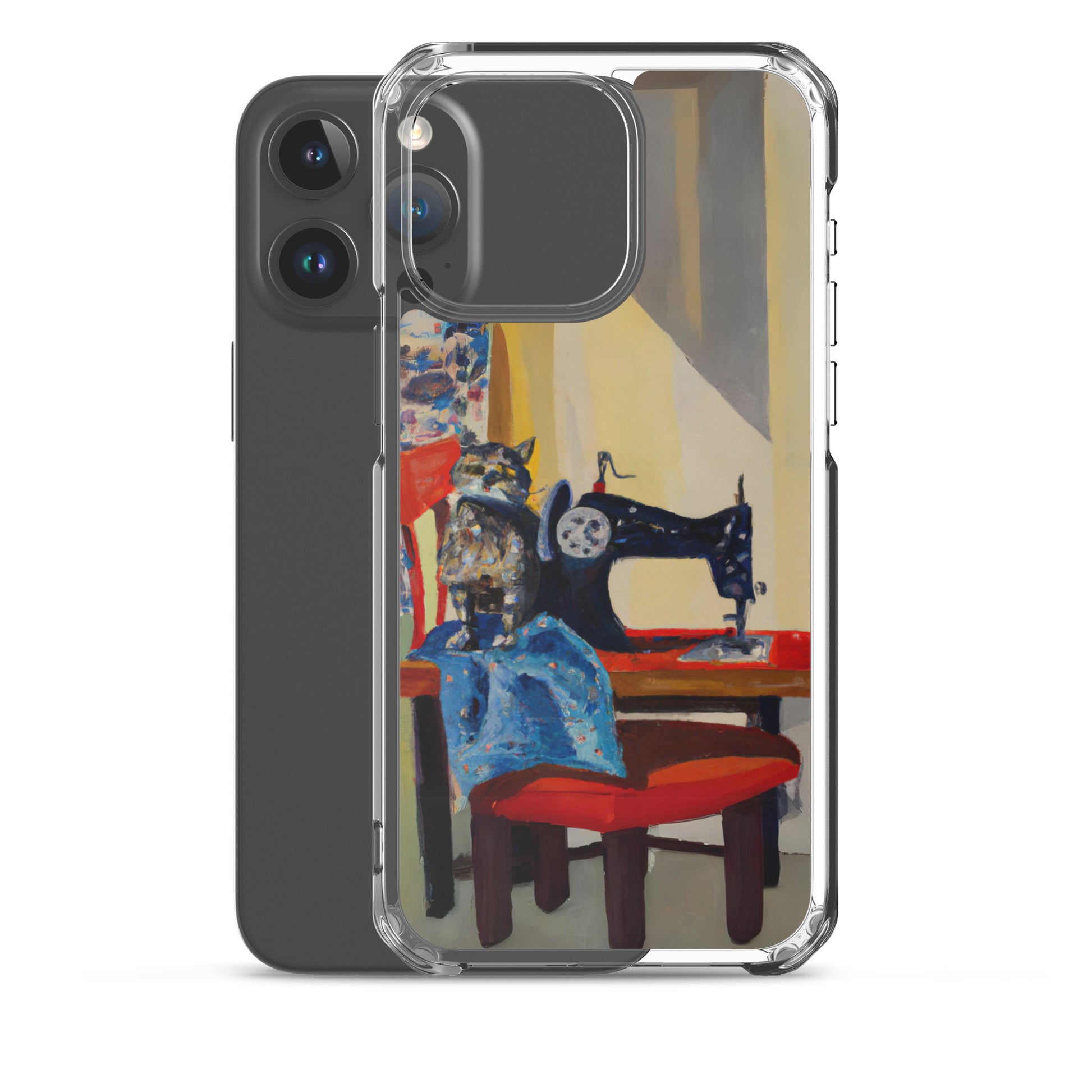 iPhone® "Sewing Cats" Clear Phone Case Design – The Perfect Gift for People who Love to Sew