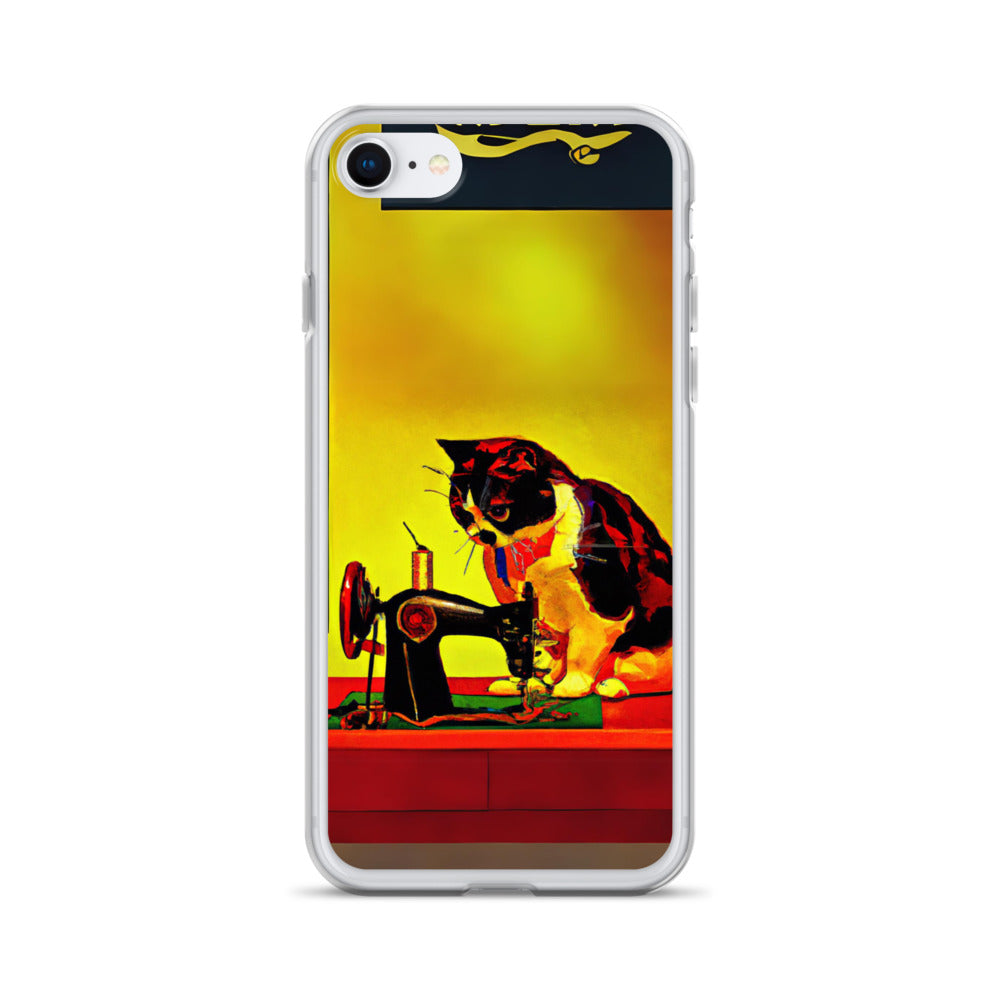 iPhone® "Sewing Cats" Clear Phone Case Design – The Perfect Gift for People who Love to Sew