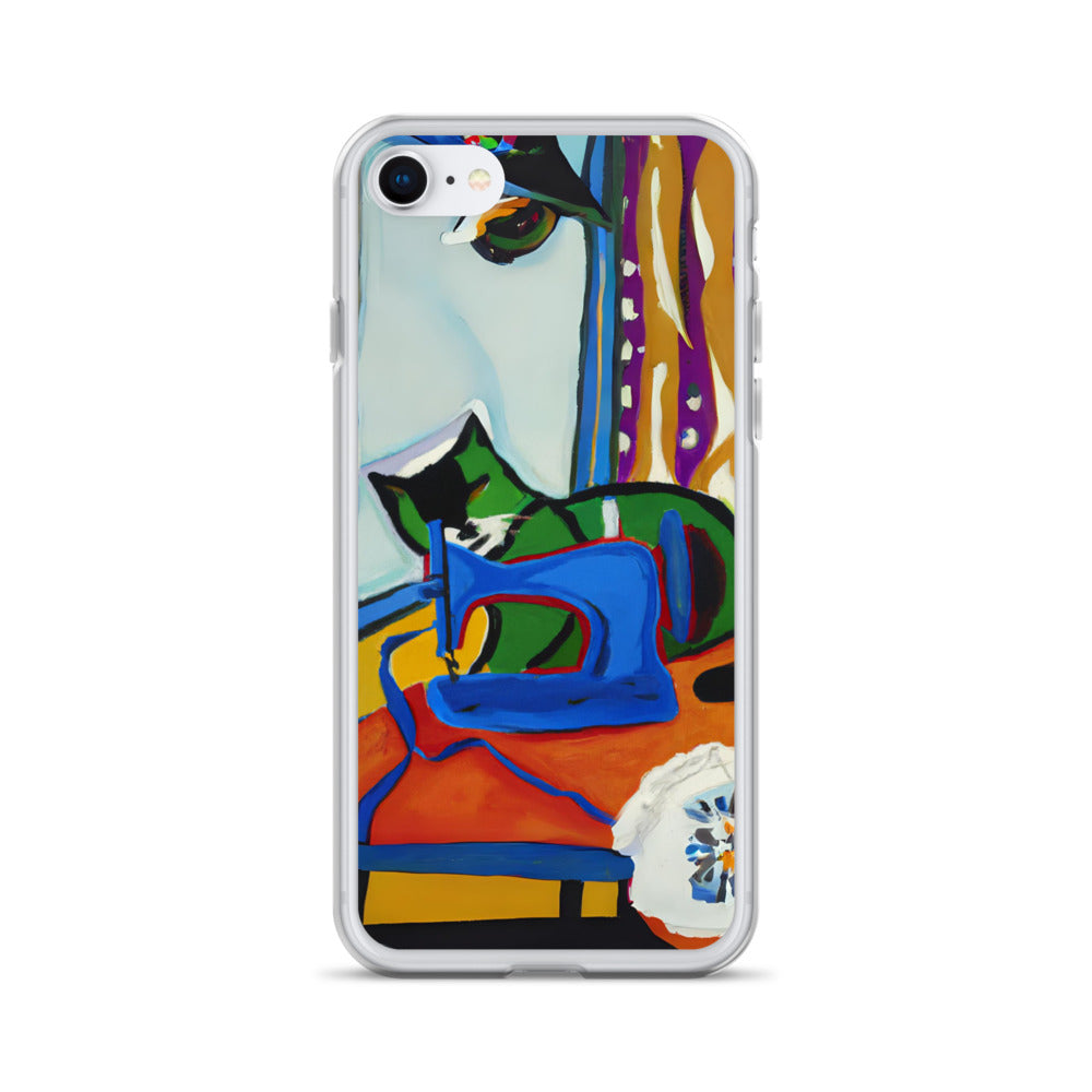 iPhone® "Sewing Cats" Clear Phone Case Design – The Perfect Gift for People who Love to Sew