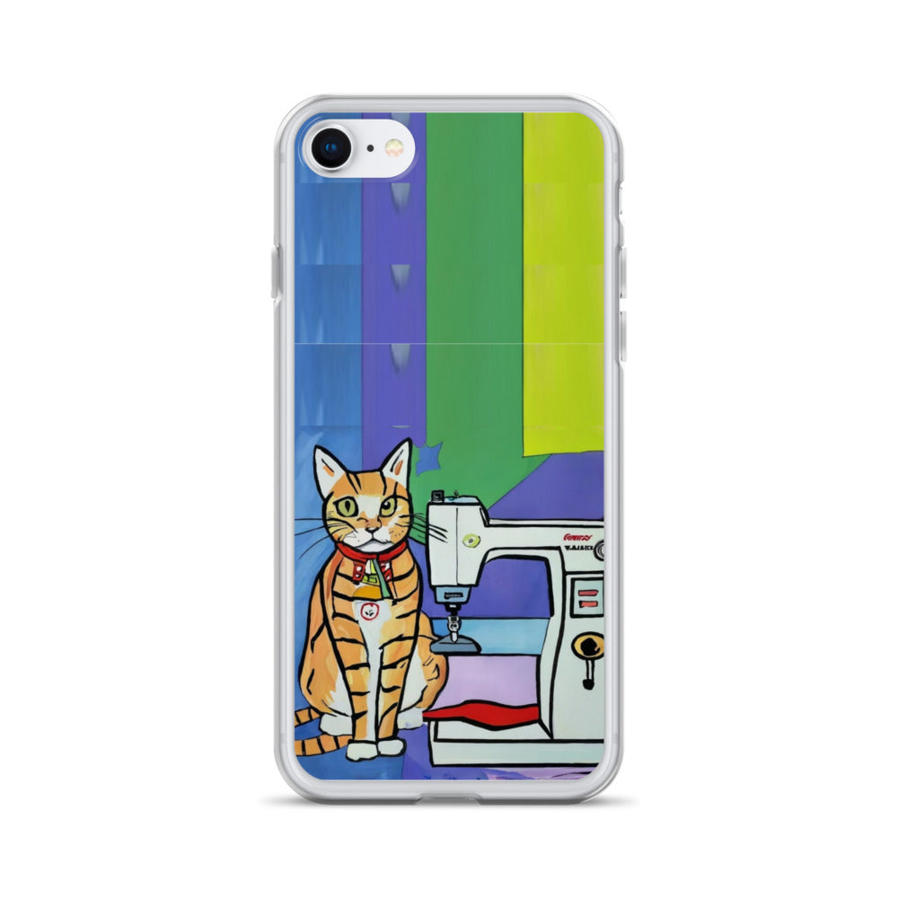 iPhone® "Sewing Cats" Clear Phone Case Design – The Perfect Gift for People who Love to Sew