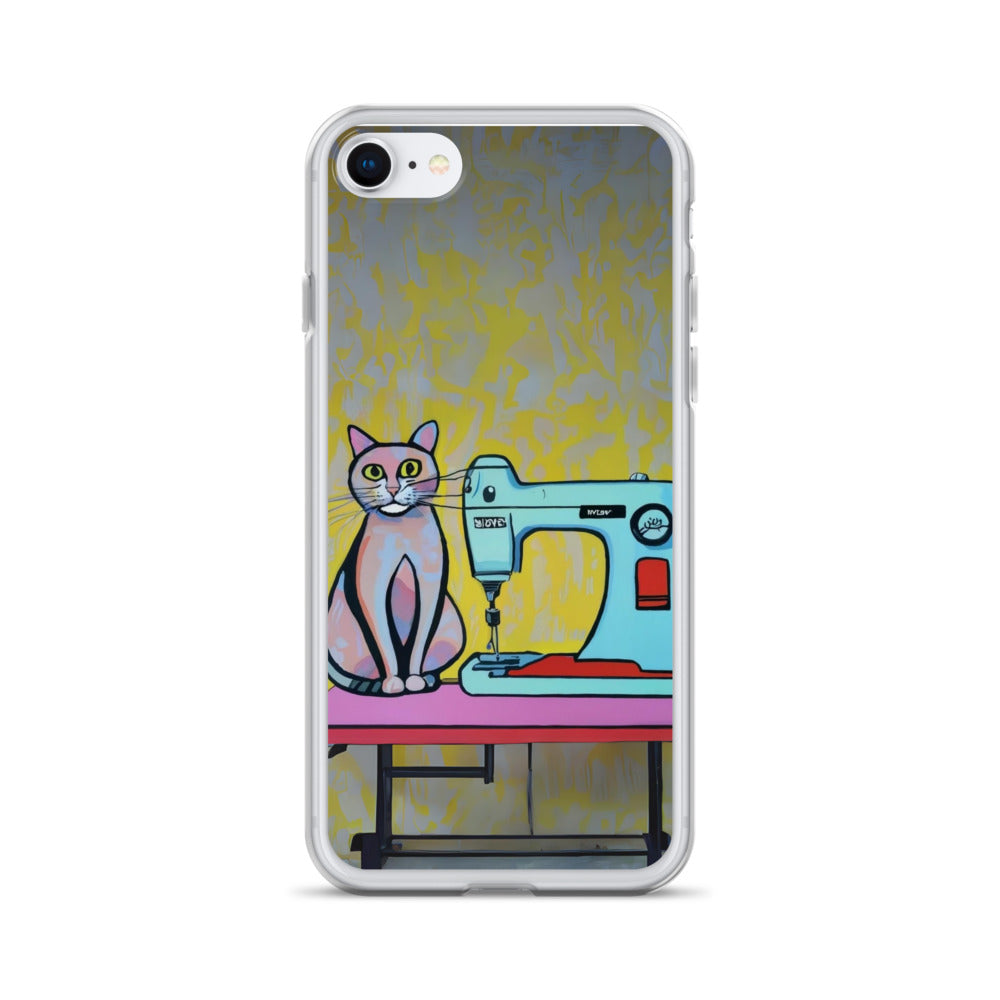 iPhone® "Sewing Cats" Clear Phone Case Design – The Perfect Gift for People who Love to Sew