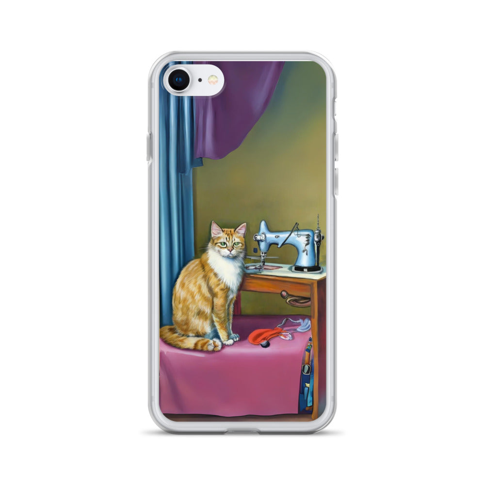 iPhone® "Sewing Cats" Clear Phone Case Design – The Perfect Gift for People who Love to Sew