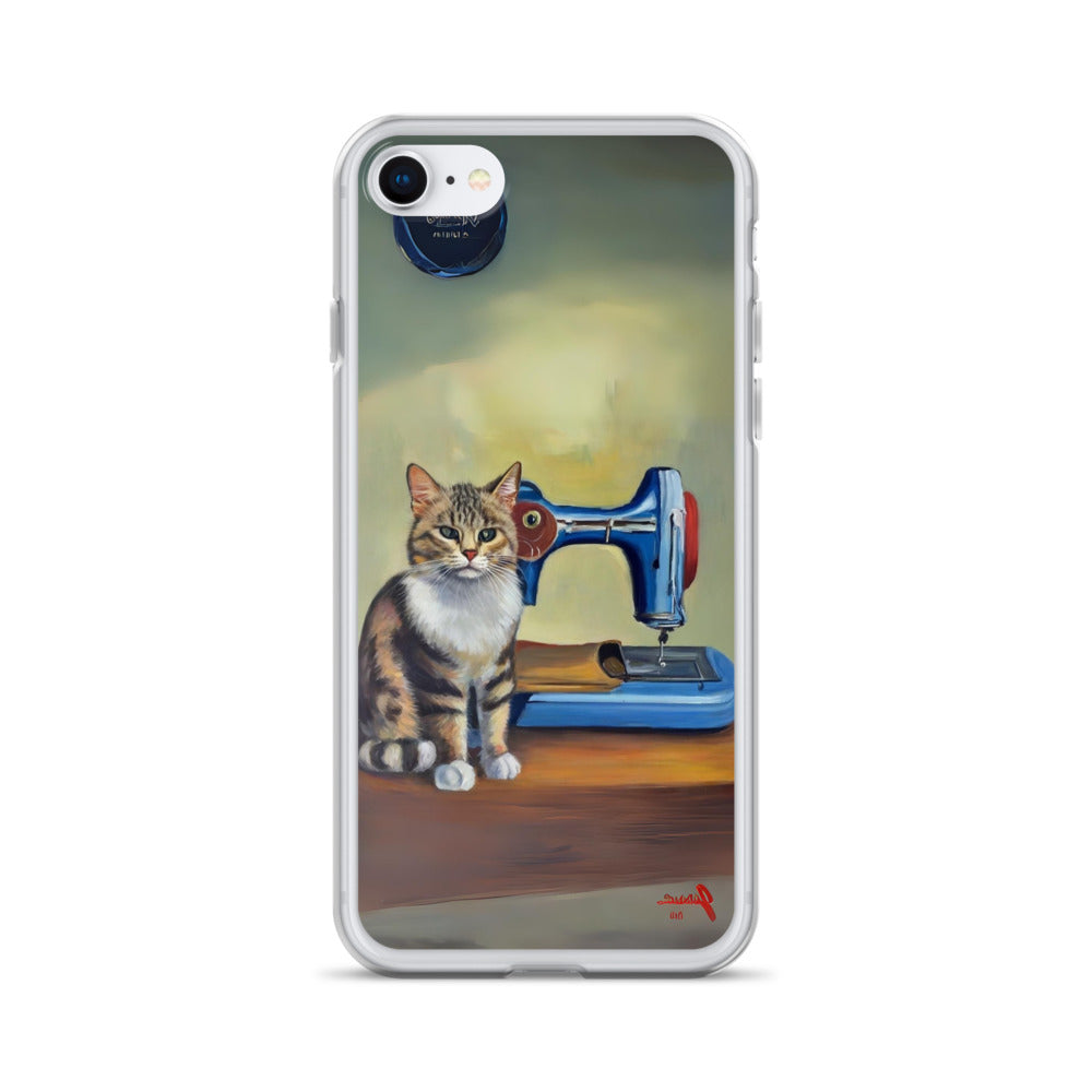 iPhone® "Sewing Cats" Clear Phone Case Design – The Perfect Gift for People who Love to Sew