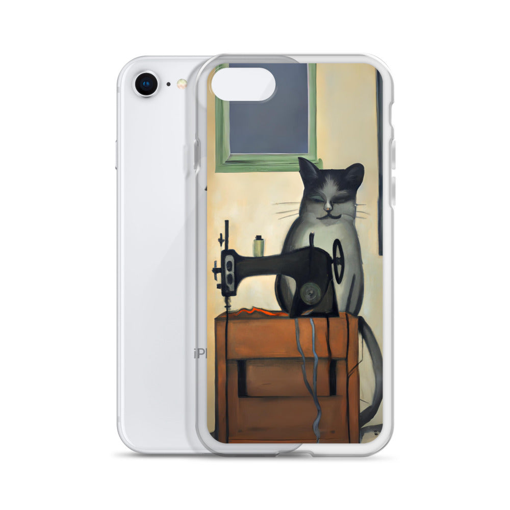 iPhone® "Sewing Cats" Clear Phone Case Design – The Perfect Gift for People who Love to Sew