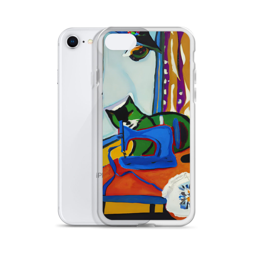 iPhone® "Sewing Cats" Clear Phone Case Design – The Perfect Gift for People who Love to Sew