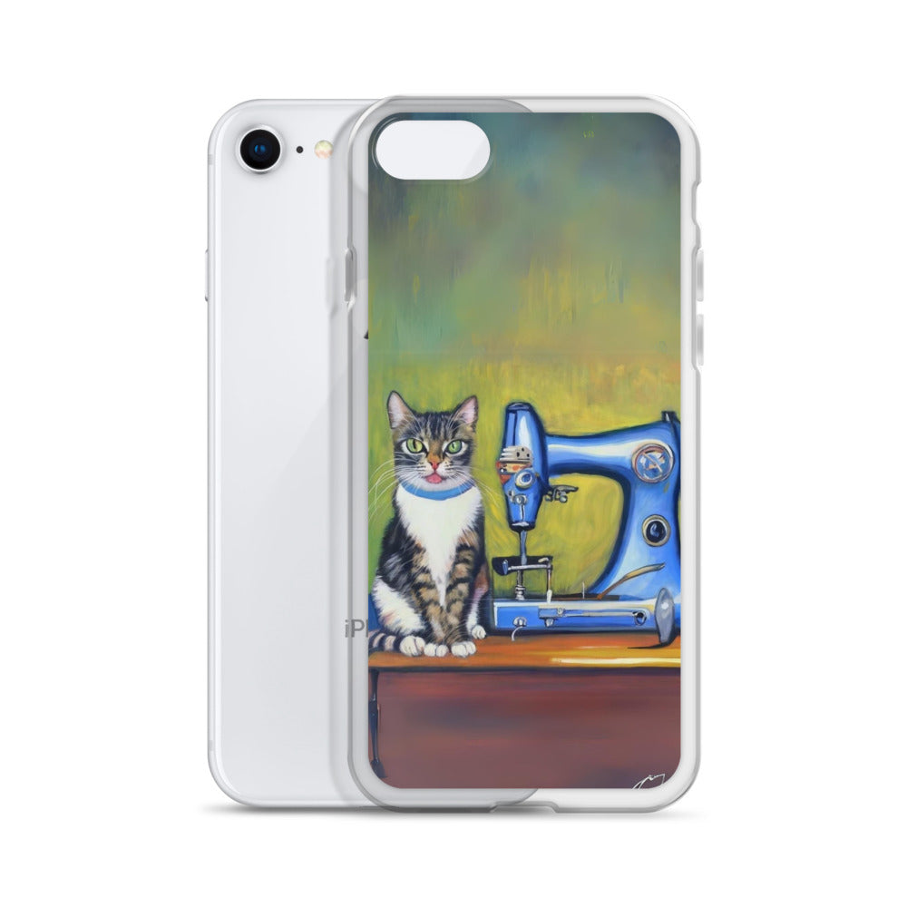 iPhone® "Sewing Cats" Clear Phone Case Design – The Perfect Gift for People who Love to Sew