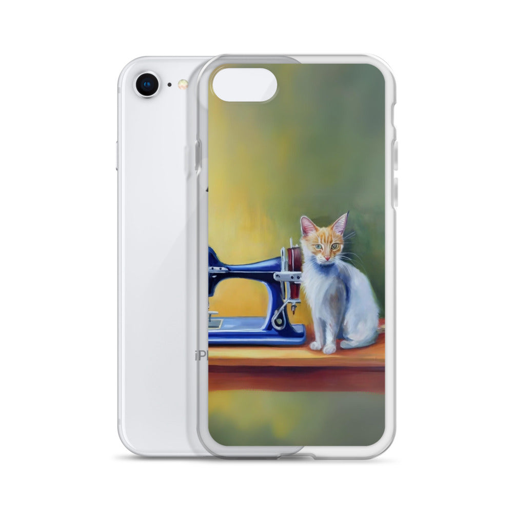 iPhone® "Sewing Cats" Clear Phone Case Design – The Perfect Gift for People who Love to Sew