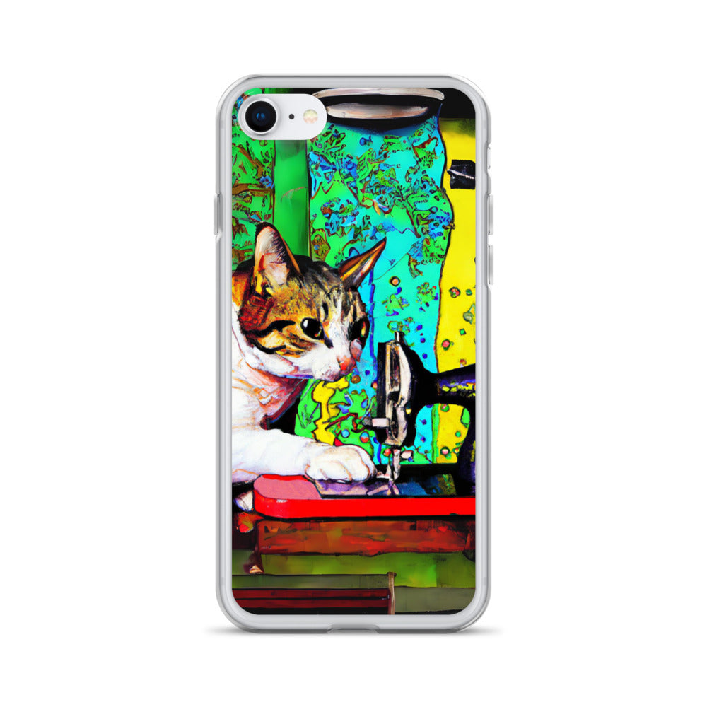 iPhone® "Sewing Cats" Clear Phone Case Design – The Perfect Gift for People who Love to Sew