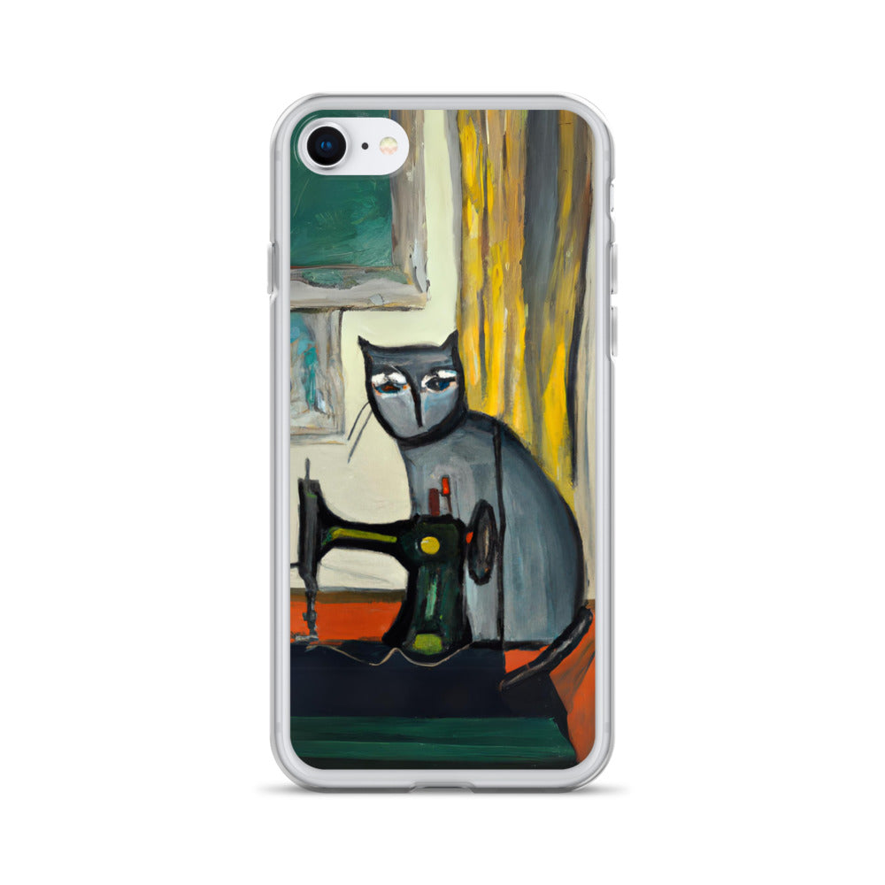 iPhone® "Sewing Cats" Clear Phone Case Design – The Perfect Gift for People who Love to Sew