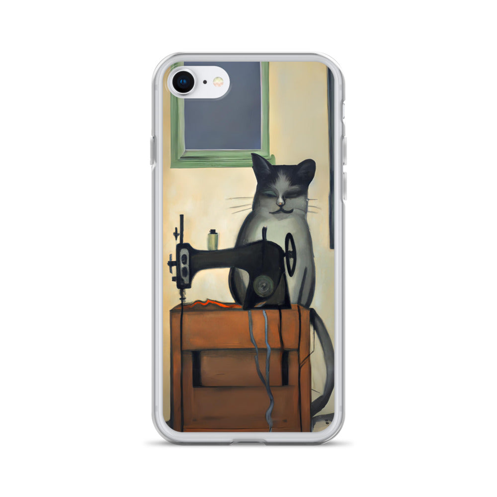 iPhone® "Sewing Cats" Clear Phone Case Design – The Perfect Gift for People who Love to Sew