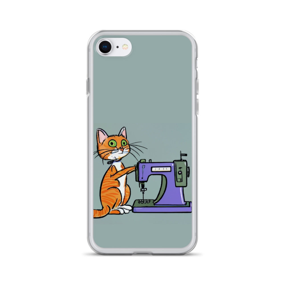 iPhone® "Sewing Cats" Clear Phone Case Design – The Perfect Gift for People who Love to Sew