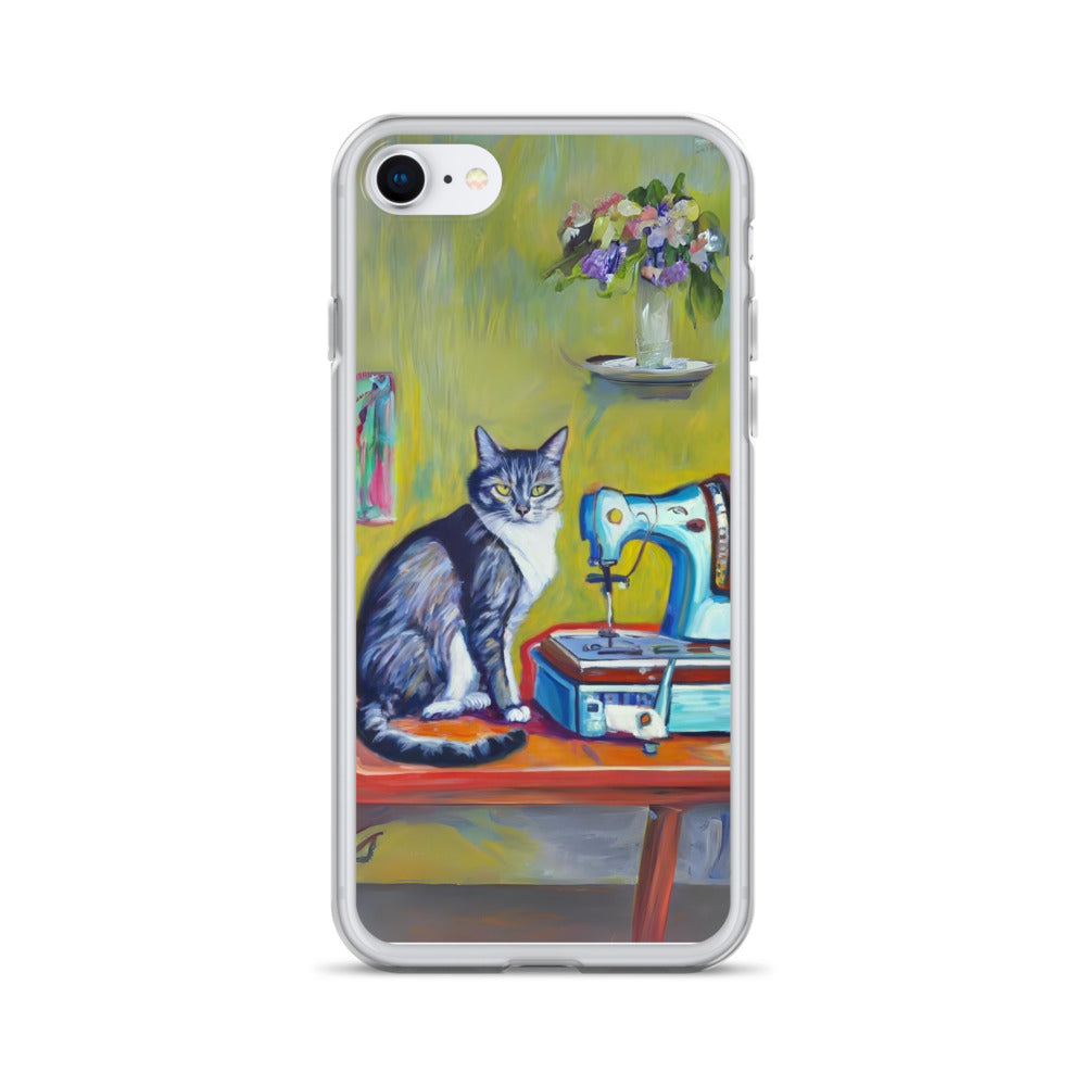 iPhone® "Sewing Cats" Clear Phone Case Design – The Perfect Gift for People who Love to Sew