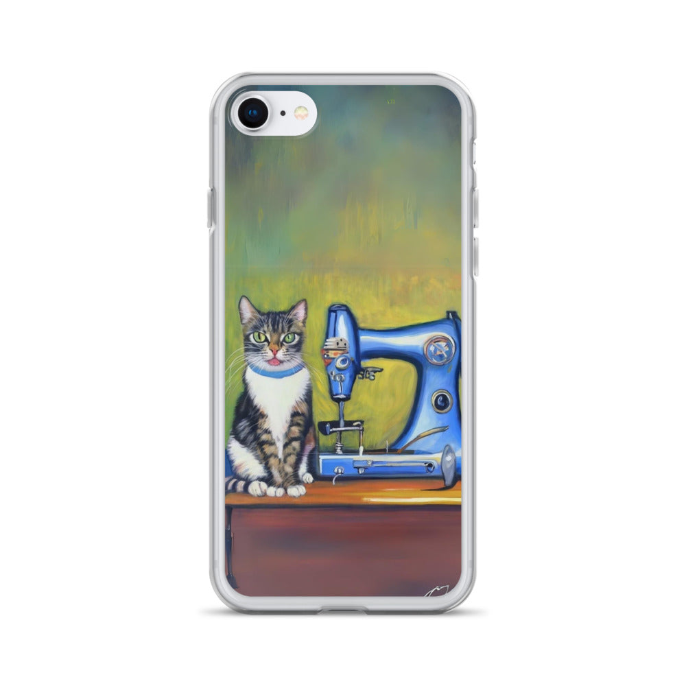 iPhone® "Sewing Cats" Clear Phone Case Design – The Perfect Gift for People who Love to Sew