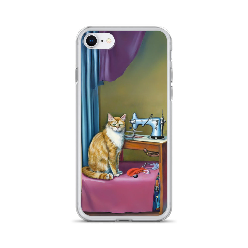 iPhone® "Sewing Cats" Clear Phone Case Design – The Perfect Gift for People who Love to Sew