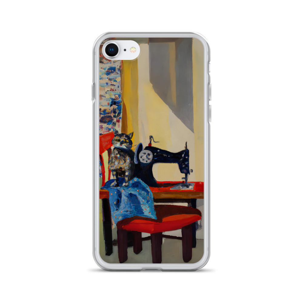 iPhone® Sewing Cats Clear Phone Case 2