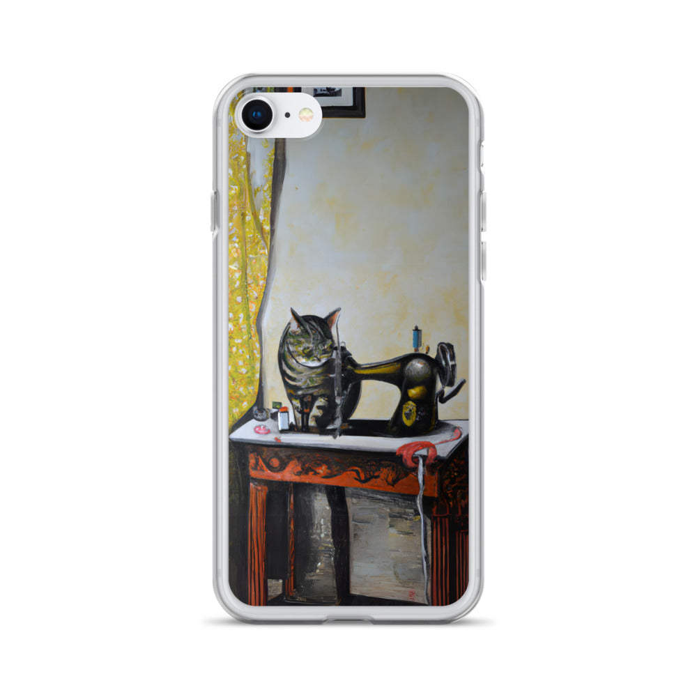 iPhone® Sewing Cats Clear Phone Case 1