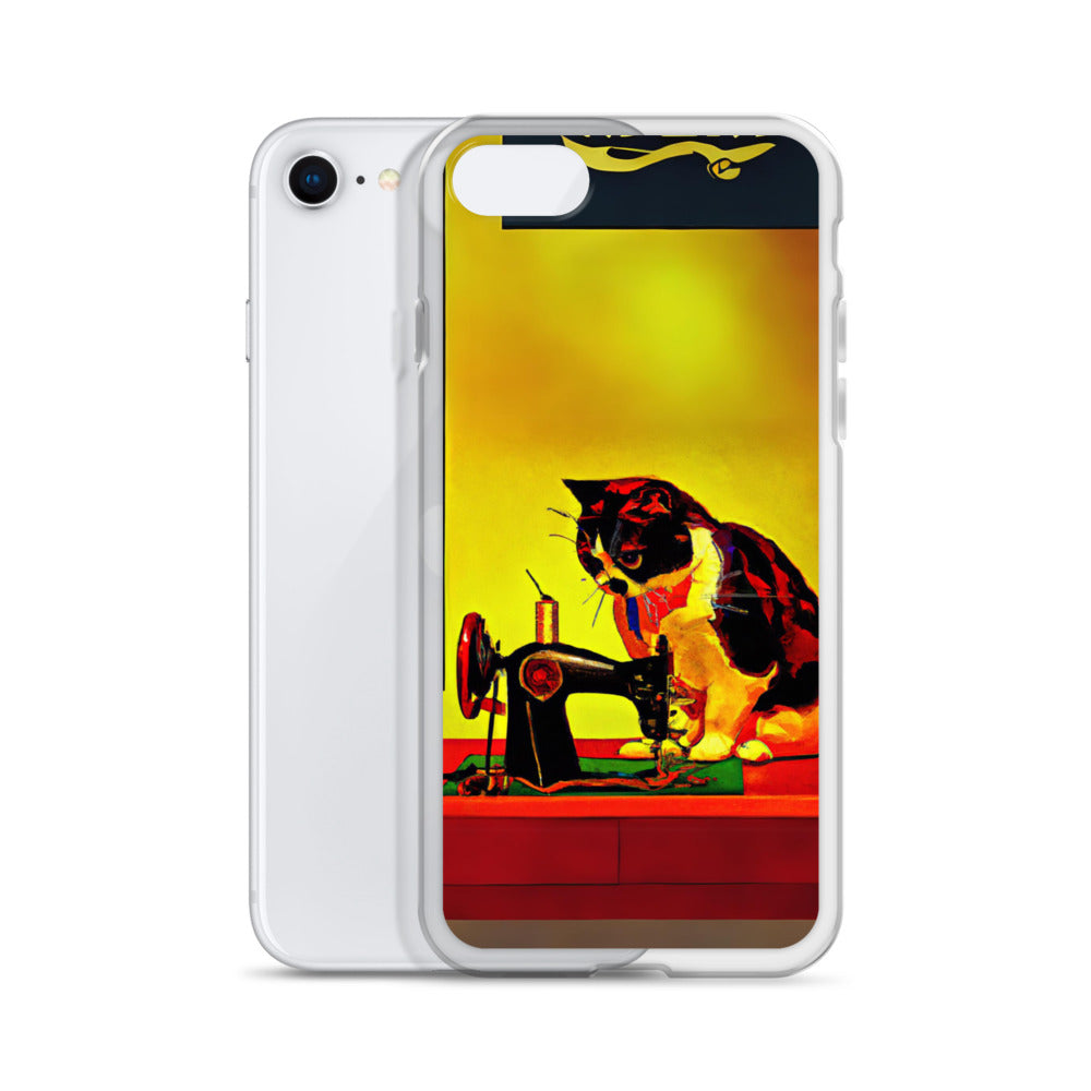 iPhone® "Sewing Cats" Clear Phone Case Design – The Perfect Gift for People who Love to Sew