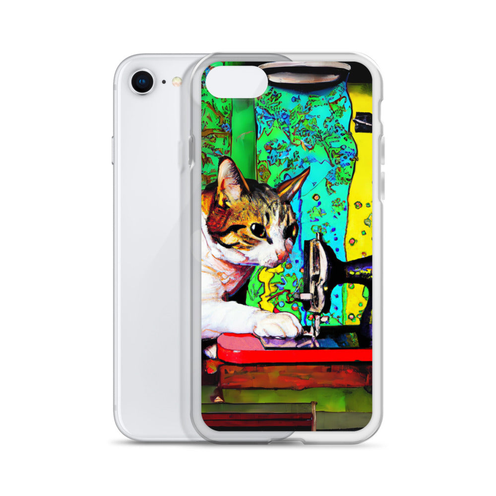 iPhone® "Sewing Cats" Clear Phone Case Design – The Perfect Gift for People who Love to Sew