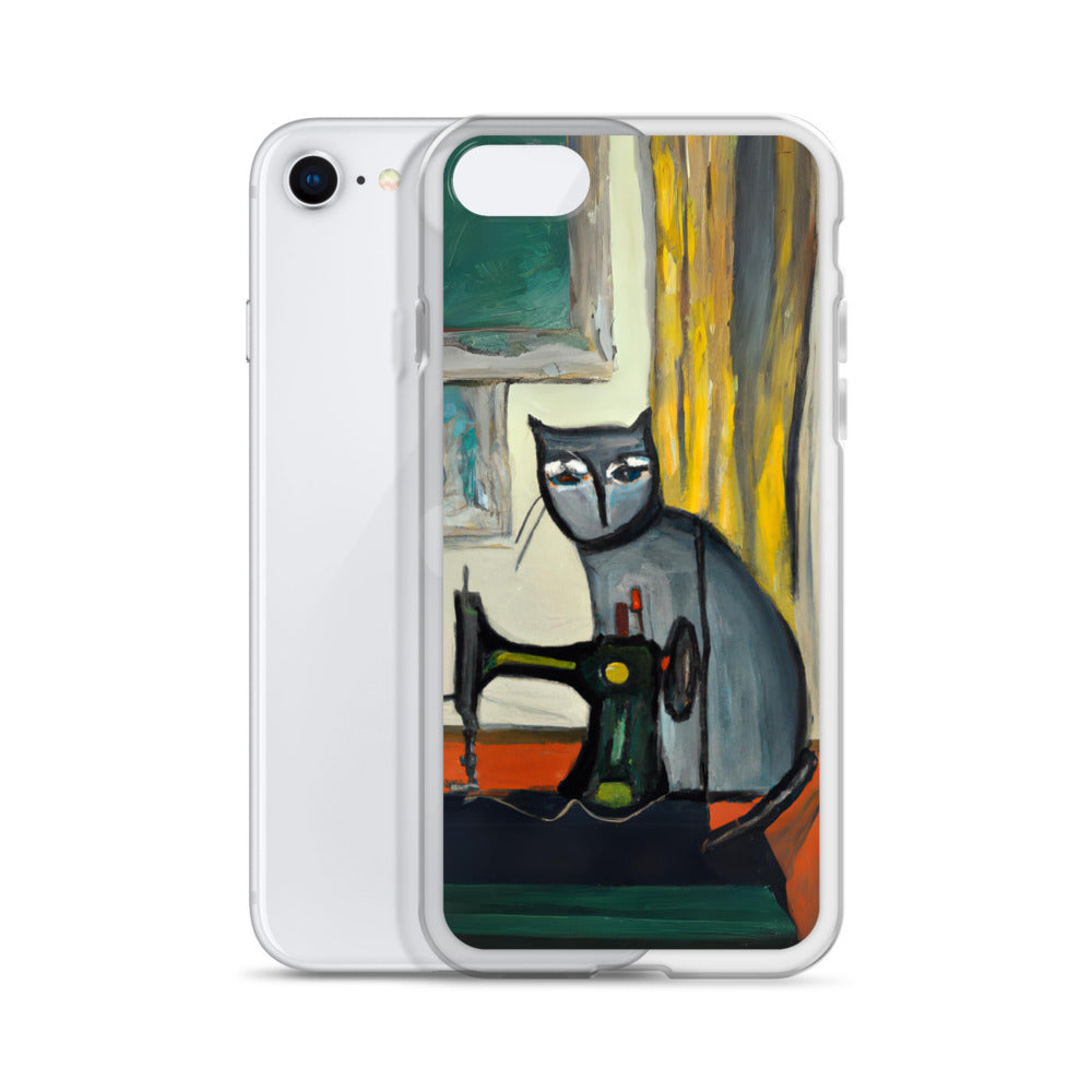 iPhone® "Sewing Cats" Clear Phone Case Design – The Perfect Gift for People who Love to Sew