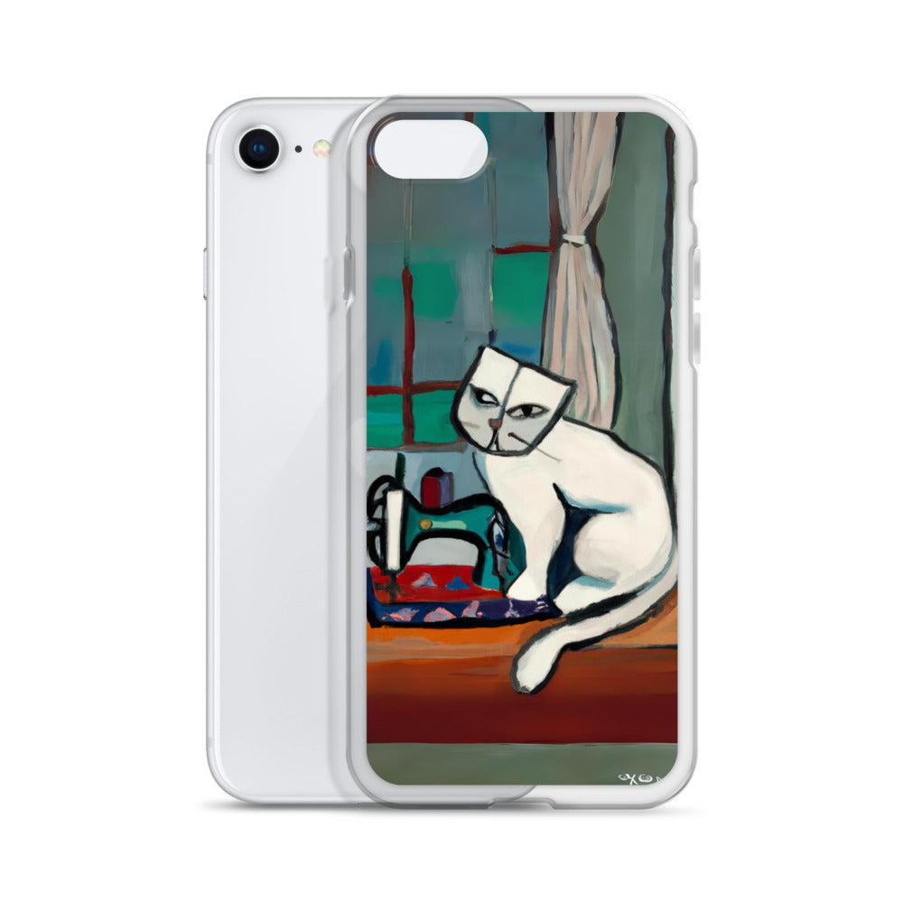 iPhone® "Sewing Cats" Clear Phone Case Design – The Perfect Gift for People who Love to Sew