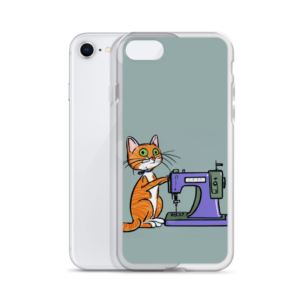 iPhone® "Sewing Cats" Clear Phone Case Design – The Perfect Gift for People who Love to Sew