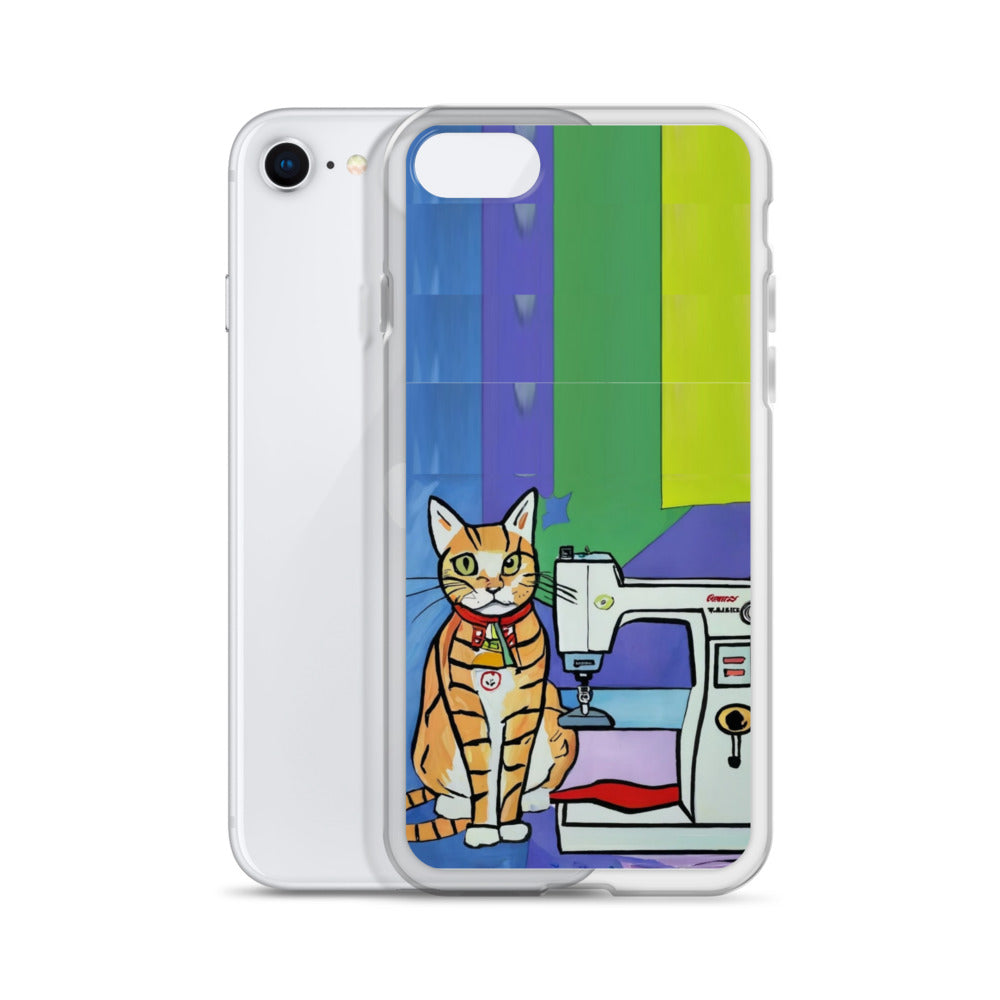 iPhone® "Sewing Cats" Clear Phone Case Design – The Perfect Gift for People who Love to Sew