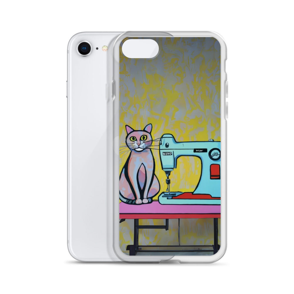 iPhone® "Sewing Cats" Clear Phone Case Design – The Perfect Gift for People who Love to Sew