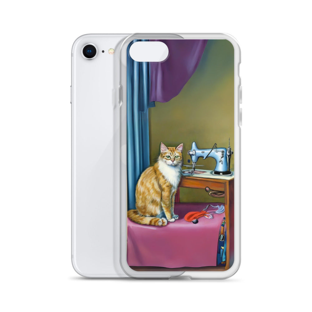 iPhone® "Sewing Cats" Clear Phone Case Design – The Perfect Gift for People who Love to Sew