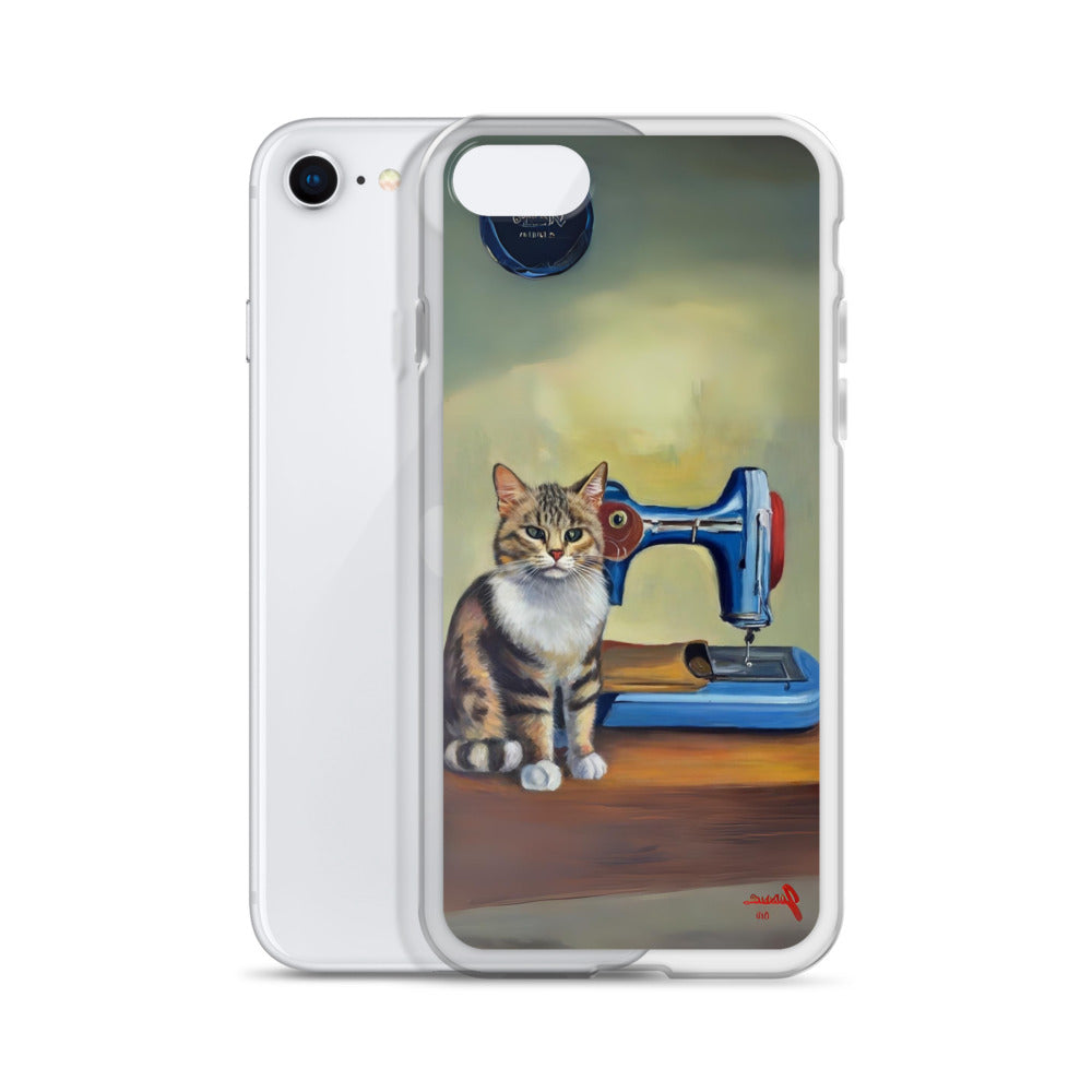 iPhone® "Sewing Cats" Clear Phone Case Design – The Perfect Gift for People who Love to Sew