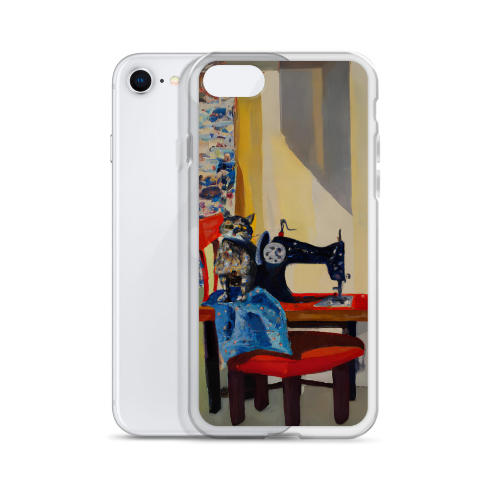 iPhone® Sewing Cats Clear Phone Case 2