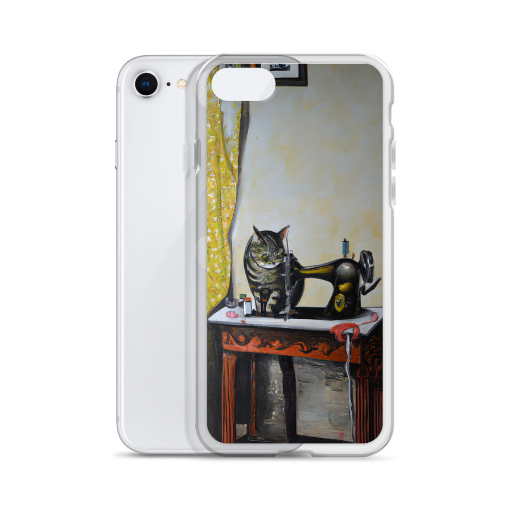 iPhone® Sewing Cats Clear Phone Case 1