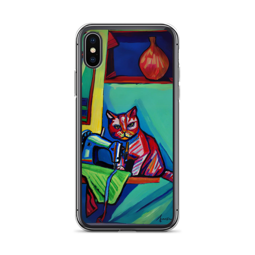 iPhone® "Sewing Cats" Clear Phone Case Design – The Perfect Gift for People who Love to Sew