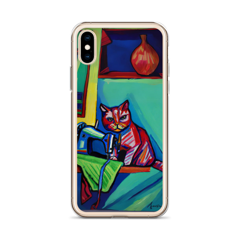 iPhone® Sewing Cats Clear Phone Case 25