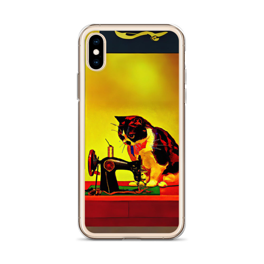 iPhone® "Sewing Cats" Clear Phone Case Design – The Perfect Gift for People who Love to Sew