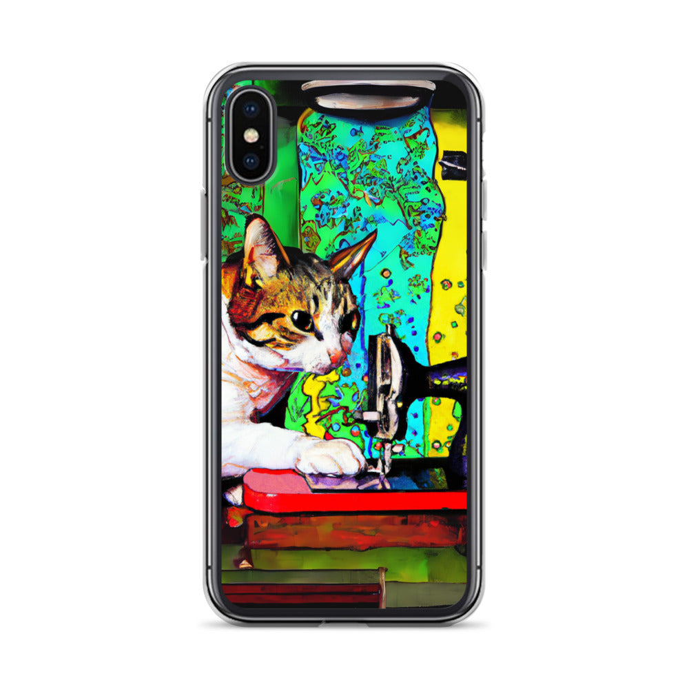 iPhone® "Sewing Cats" Clear Phone Case Design – The Perfect Gift for People who Love to Sew