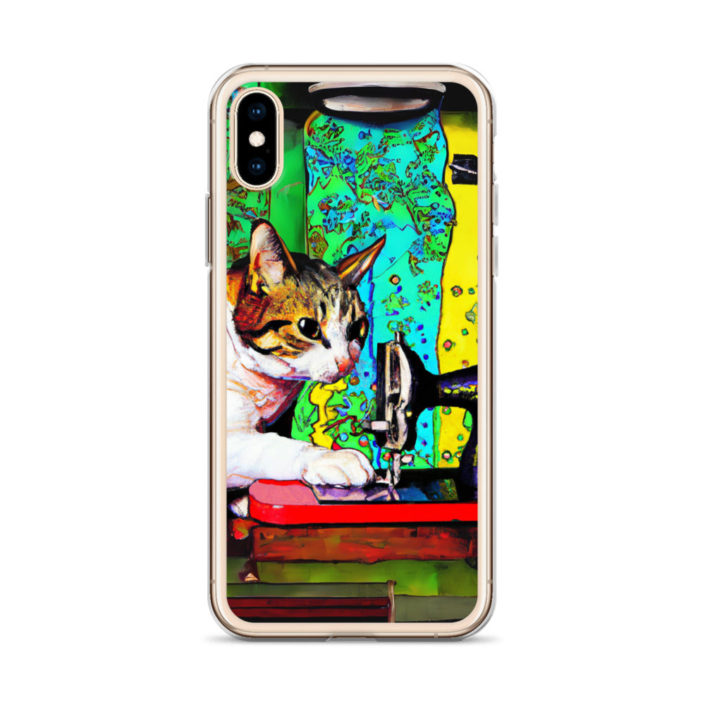 iPhone® "Sewing Cats" Clear Phone Case Design – The Perfect Gift for People who Love to Sew