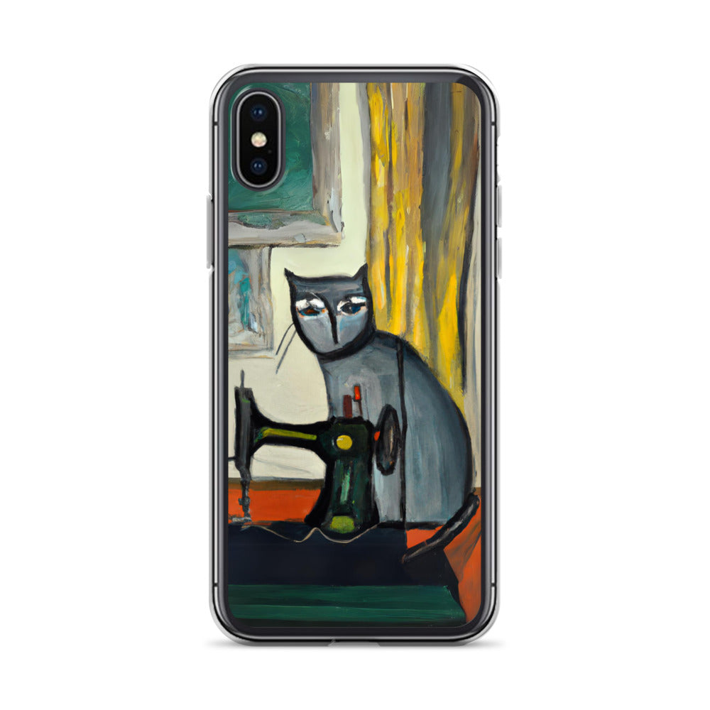 iPhone® "Sewing Cats" Clear Phone Case Design – The Perfect Gift for People who Love to Sew